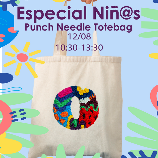 12/08 Niños Tote bag Punch Needle