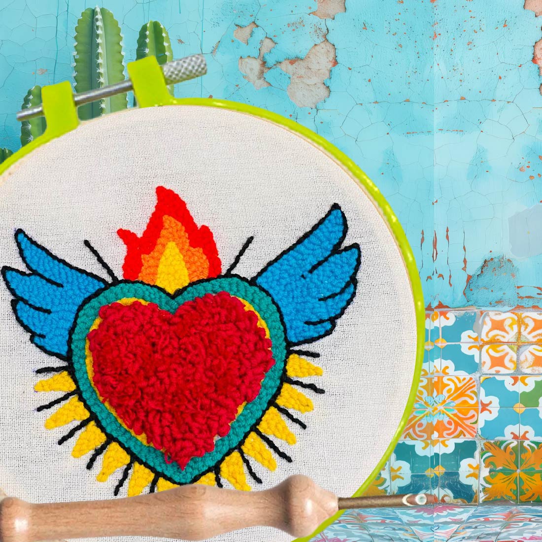 13/06-Corazón Punch Needle